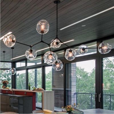 Art glass branch lamp