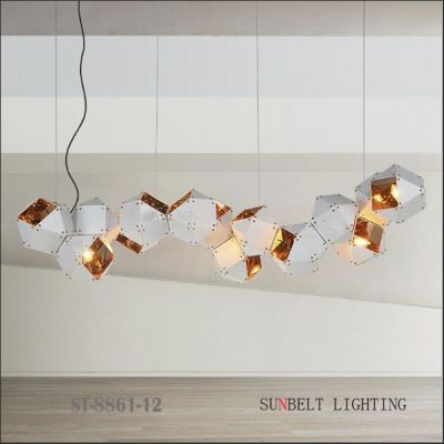 Polyhedron box 12 head pendant lamp