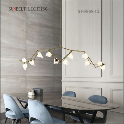Peach shaped branch pendant lamp