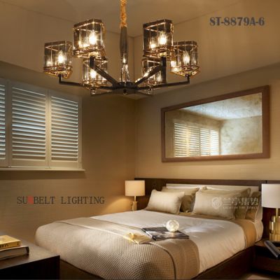 Triangle shaped glass pendant lamp